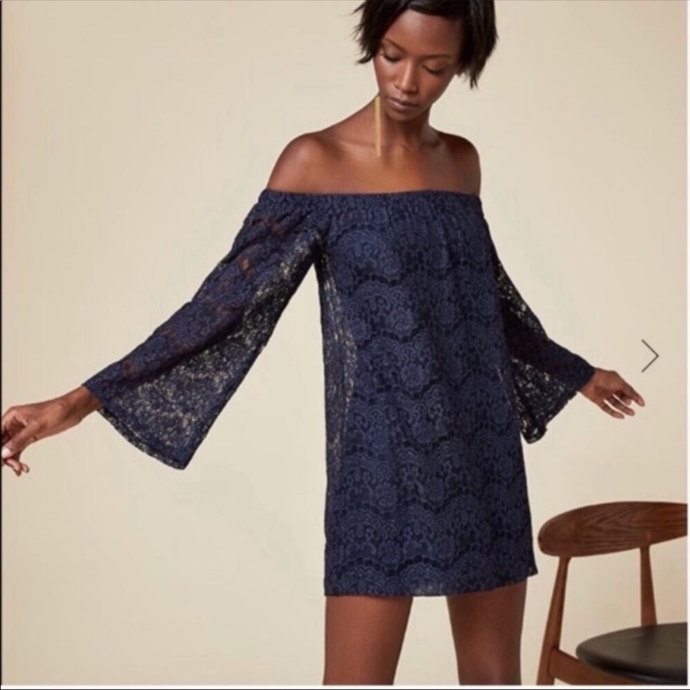 Lace Off-the-shoulder Reformation Dress